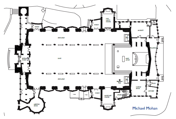 Architectural Floor Plans of the Church circa 1962